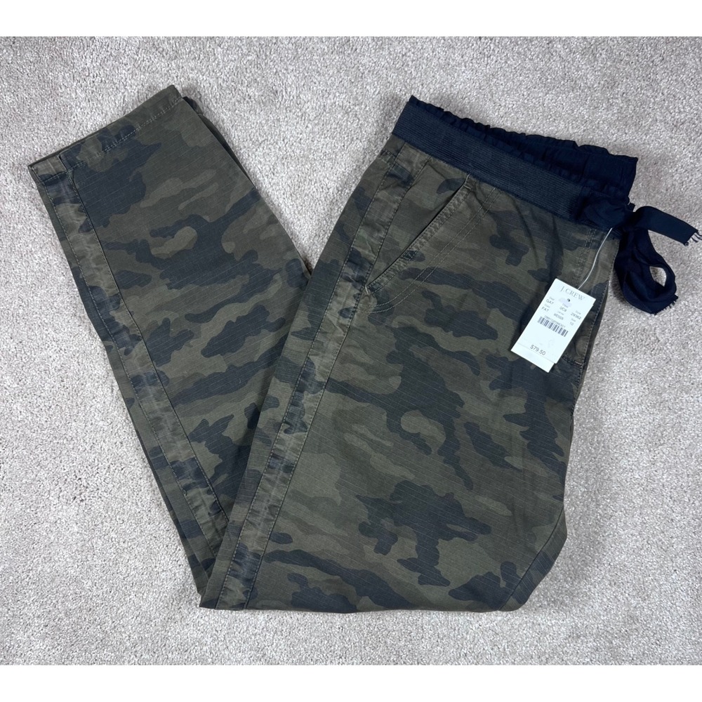 NWT J. Crew Camouflage Pants with Black Waistband